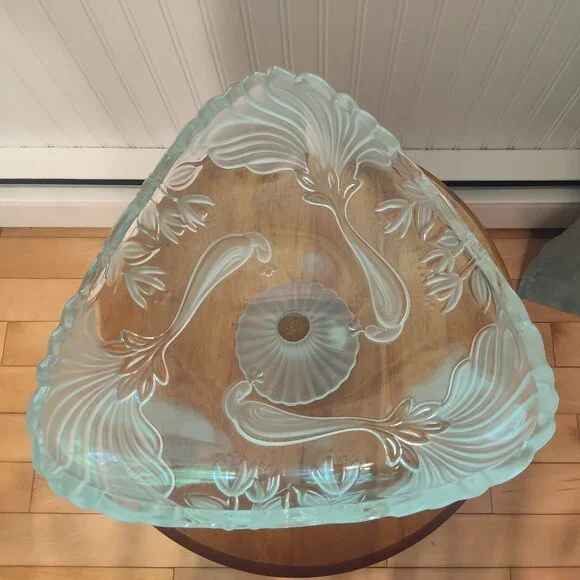 Mikasa Crystal Peacock Cake Stand - vintage - Picture 4 of 16